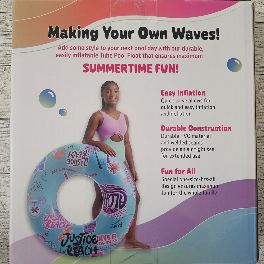 Justice Beach Inflatable Tube Pool Float - Picture 3 of 3